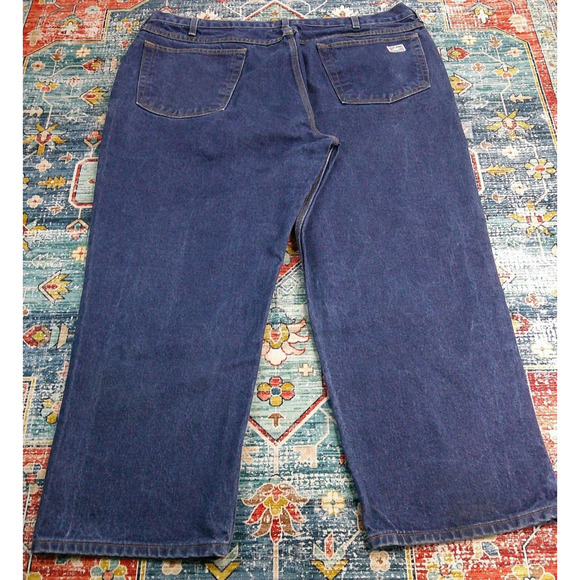Tyndale FR Jeans Men's 44x29 (Tag 46x30) Dark Wide Leg FRMC 23CAL CAT2 NFPA2112 - Picture 2 of 12